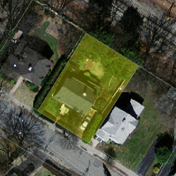 21 Canterbury Rd, Newton MA  02461-1319 aerial view