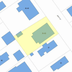 53 Eddy St, Newton MA 02465-2132 plot plan