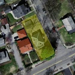 6 Adella Ave, Newton MA 02465-1902 aerial view