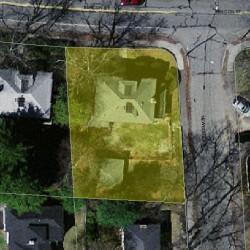 1016 Beacon St, Newton MA  02459-1727 aerial view