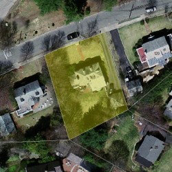 128 Waban Ave, Newton MA 02468-2111 aerial view