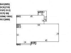 268 Dedham St, Newton MA 02461-2045 floor plan