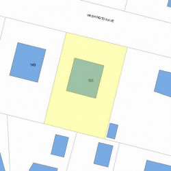 155 Washington Ave, Newton MA  02465-1061 plot plan
