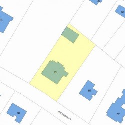 75 Bellevue St, Newton MA 02458-1918 plot plan