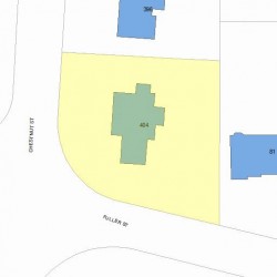 404 Chestnut St, Newton MA  02468-1004 plot plan