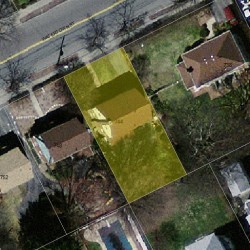 744 Watertown St, Newton MA 02460-1354 aerial view