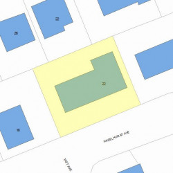 22 Hazelhurst Ave, Newton MA  02465-1341 plot plan