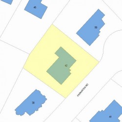 42 Fairhaven Rd, Newton MA 02459-3424 plot plan