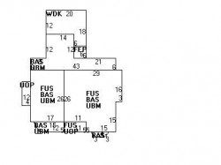 206 Beethoven Ave, Newton MA 02468-1749 floor plan