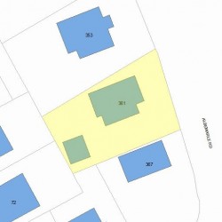361 Albemarle Rd, Newton MA 02460-1358 plot plan