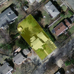 52 Crehore Dr, Newton MA  02462-1120 aerial view