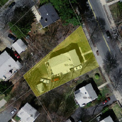 183 Waltham St, Newton MA 02465-1353 aerial view