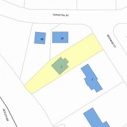 3 Bernard St, Newton MA 02461-1903 plot plan