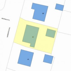 45 Lindbergh Ave, Newton MA  02465-1650 plot plan