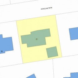 22 Caroline Park, Newton MA 02468-1102 plot plan