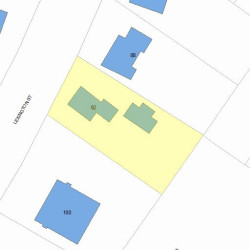92 Lexington St, Newton MA  02466-1346 plot plan