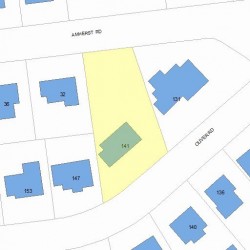 141 Oliver Rd, Newton MA  02468-2322 plot plan