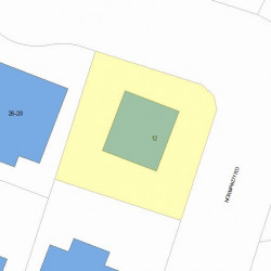 12 Normandy Rd, Newton MA  02466-2513 plot plan