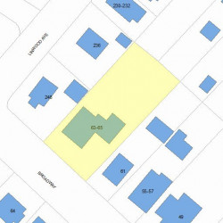63 Broadway Ter, Newton MA  02460-1404 plot plan
