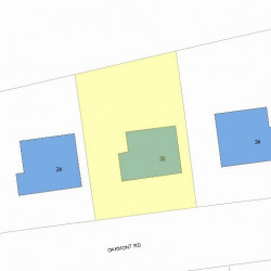 30 Oakmont Rd, Newton MA  02459-2531 plot plan