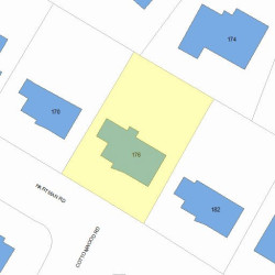 176 Hartman Rd, Newton MA 02459-2854 plot plan