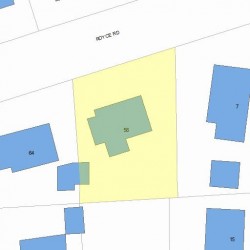58 Royce Rd, Newton MA 02459-1033 plot plan