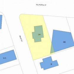 296 California St, Newton MA 02458-1051 plot plan