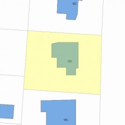 129 Upland Ave, Newton MA 02461-2112 plot plan