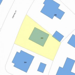 298 Central St, Newton MA  02466-2203 plot plan