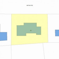 55 Nathan Rd, Newton MA  02459-1135 plot plan
