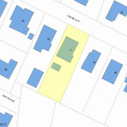 37 Adams Ave, Newton MA  02465-1001 plot plan