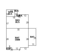 32 Garland Rd, Newton MA  02459-1709 floor plan