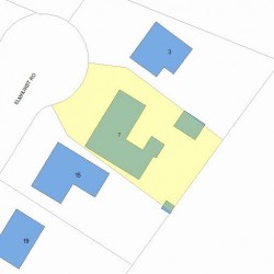 7 Elmhurst Rd, Newton MA 02458-2206 plot plan
