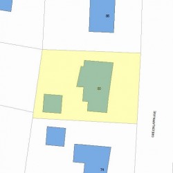 80 Greenlawn Ave, Newton MA  02459-1714 plot plan
