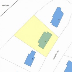 76 Kingswood Rd, Newton MA 02466-1013 plot plan
