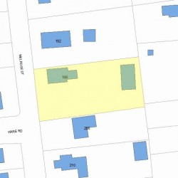 196 Melrose St, Newton MA 02466-1111 plot plan