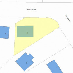91 Christina St, Newton MA 02461-1913 plot plan