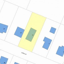 15 Orris St, Newton MA  02466-1313 plot plan