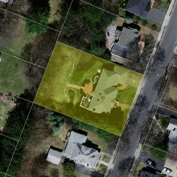 97 Beethoven Ave, Newton MA  02468-1748 aerial view