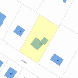 157 Elgin St, Newton MA  02459-2301 plot plan