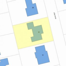 20 Evelyn Rd, Newton MA  02468-1217 plot plan