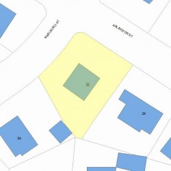 32 Arlington St, Newton MA 02458-2423 plot plan