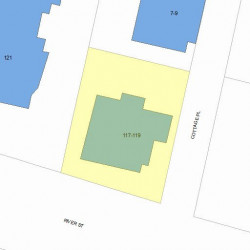119 River St, Newton MA  02465-1427 plot plan