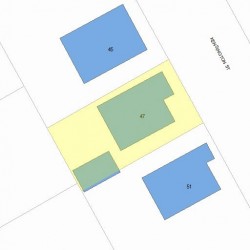 47 Kensington St, Newton MA  02460-1311 plot plan