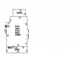61 Chester St, Newton MA  02461-1433 floor plan