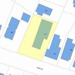 153 Pearl St, Newton MA 02458-1443 plot plan
