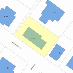 43 Bennington St, Newton MA 02458-1901 plot plan