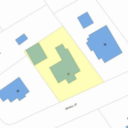 45 Sewall St, Newton MA 02465-2612 plot plan