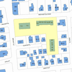 100 Washington Park, Newton MA  02460-1919 plot plan