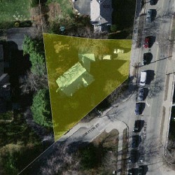 1045 Centre St, Newton MA  02459-1643 aerial view